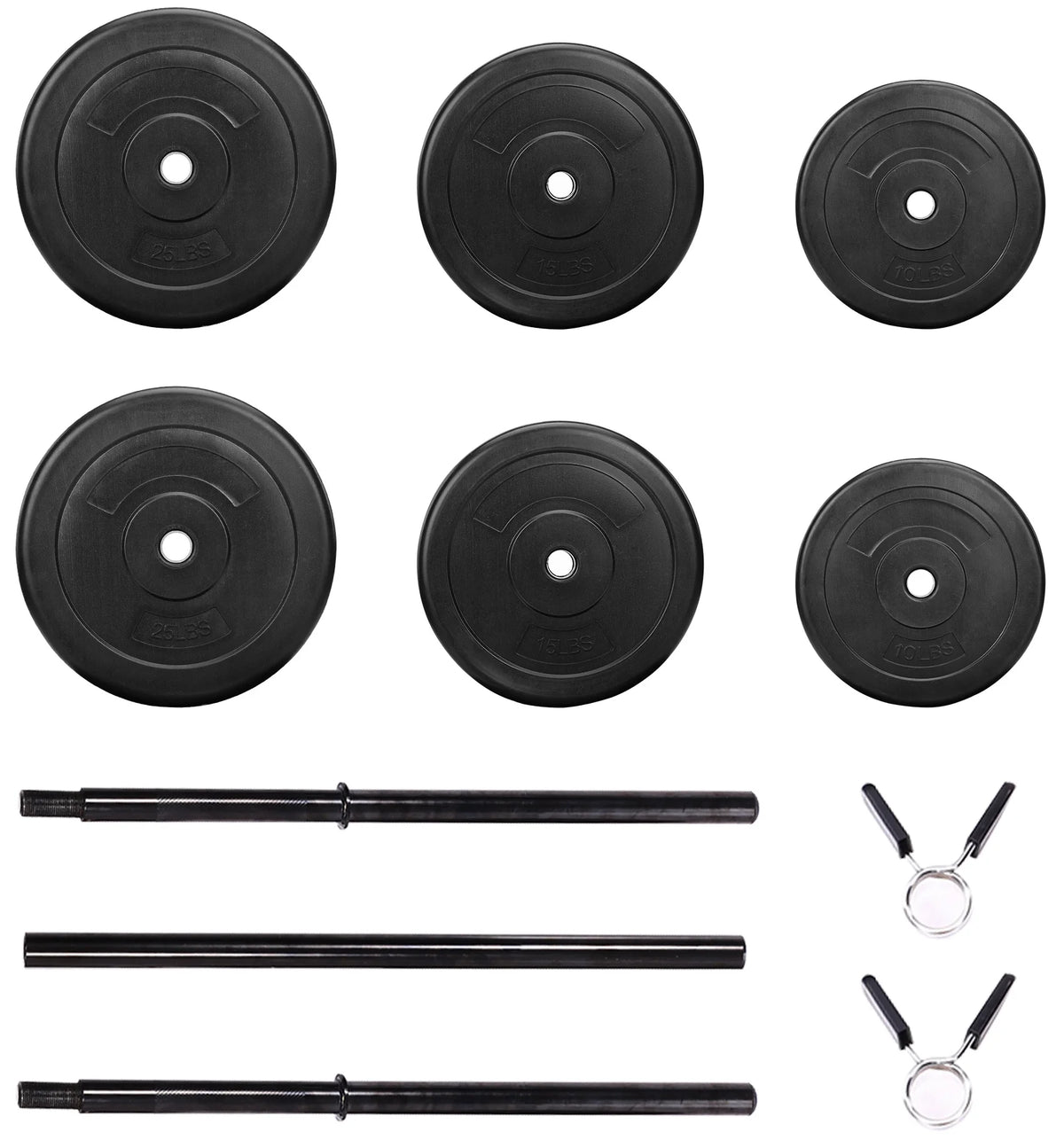 Vinyl Standard Weight Set Black 100 lbs H49733