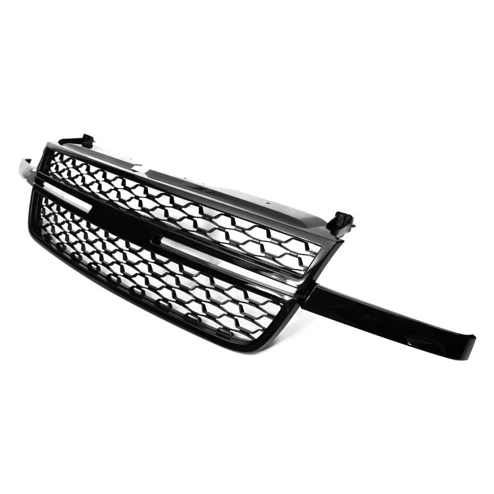 Grille Compatible with 2005-2007 Chevrolet Silverado 1500 2500HD 3500 Gloss Black R26696