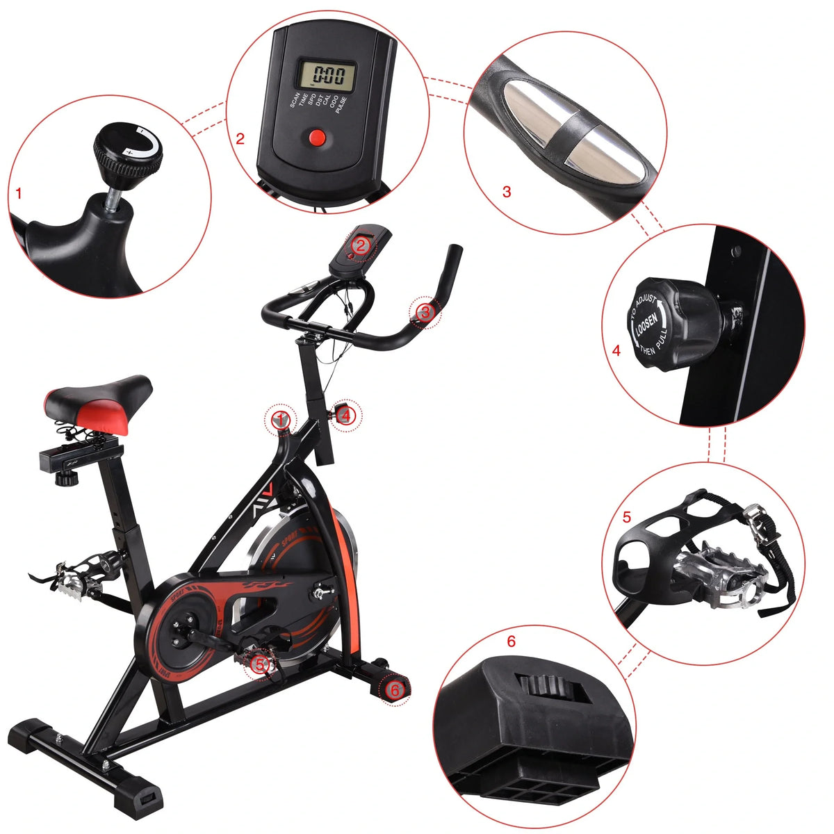Foldable Stationary Upright Exercise Bike O42141