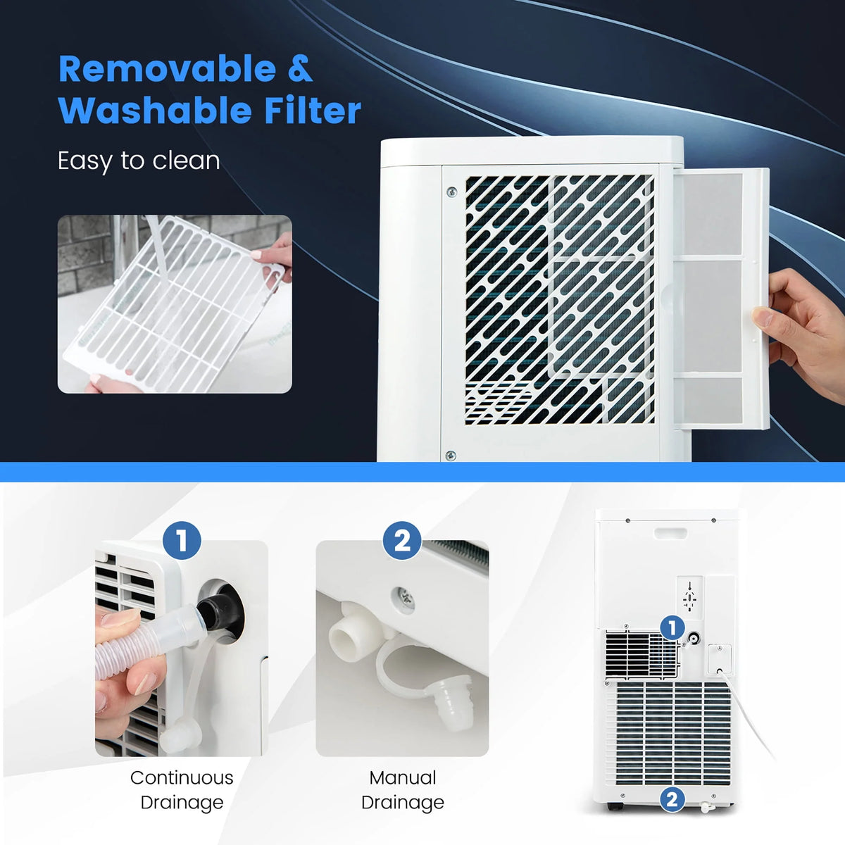 6000 BTU Portable Air Conditioner 3-in-1 U558