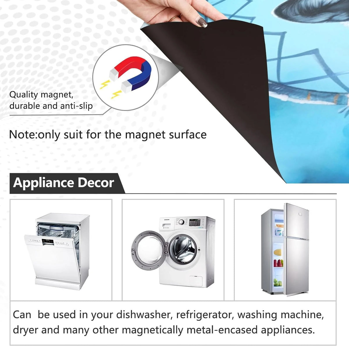 Magnetic Dishwasher Sticker 23in W x 26in H U5217