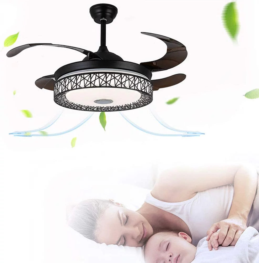 42 Inch Black Ceiling Fan Light with Remote T18785