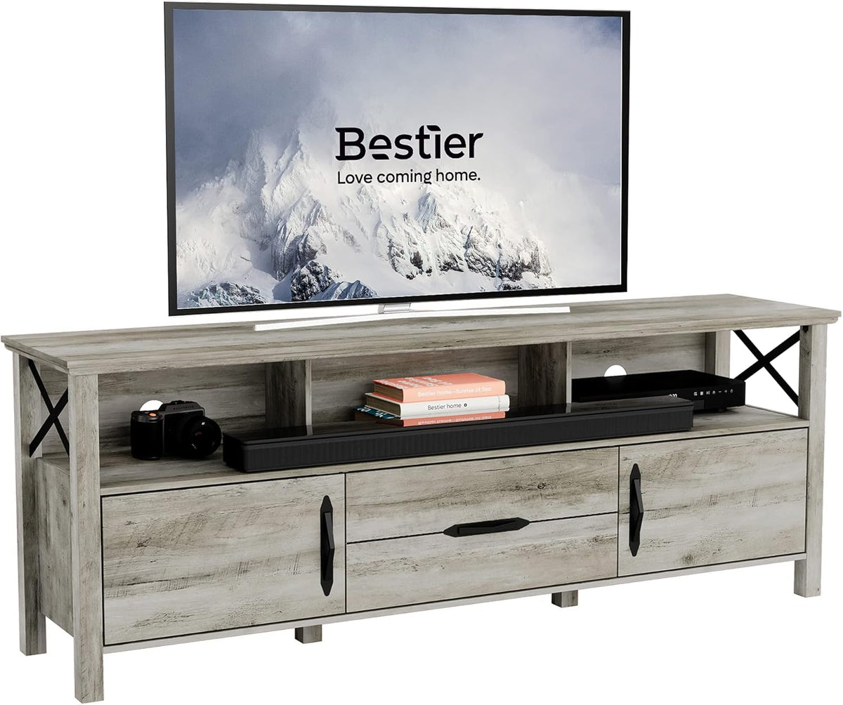 Rustic Brown TV Stand with Storage Drawers B830424