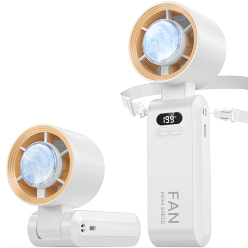 Handheld Portable Fan with Ice Cooler, 5500mAh Rechargeable, 20000 RPM K1883