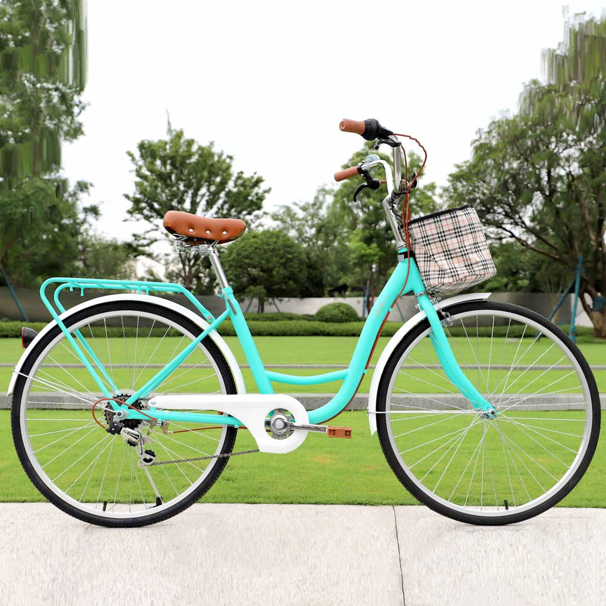 7 Speed 26 Inch Cruiser Bike with Basket X11930