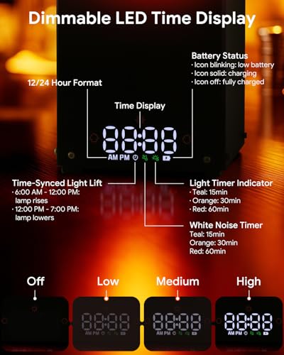 Dimmable Table Lamp with White Noise Sounds V15690