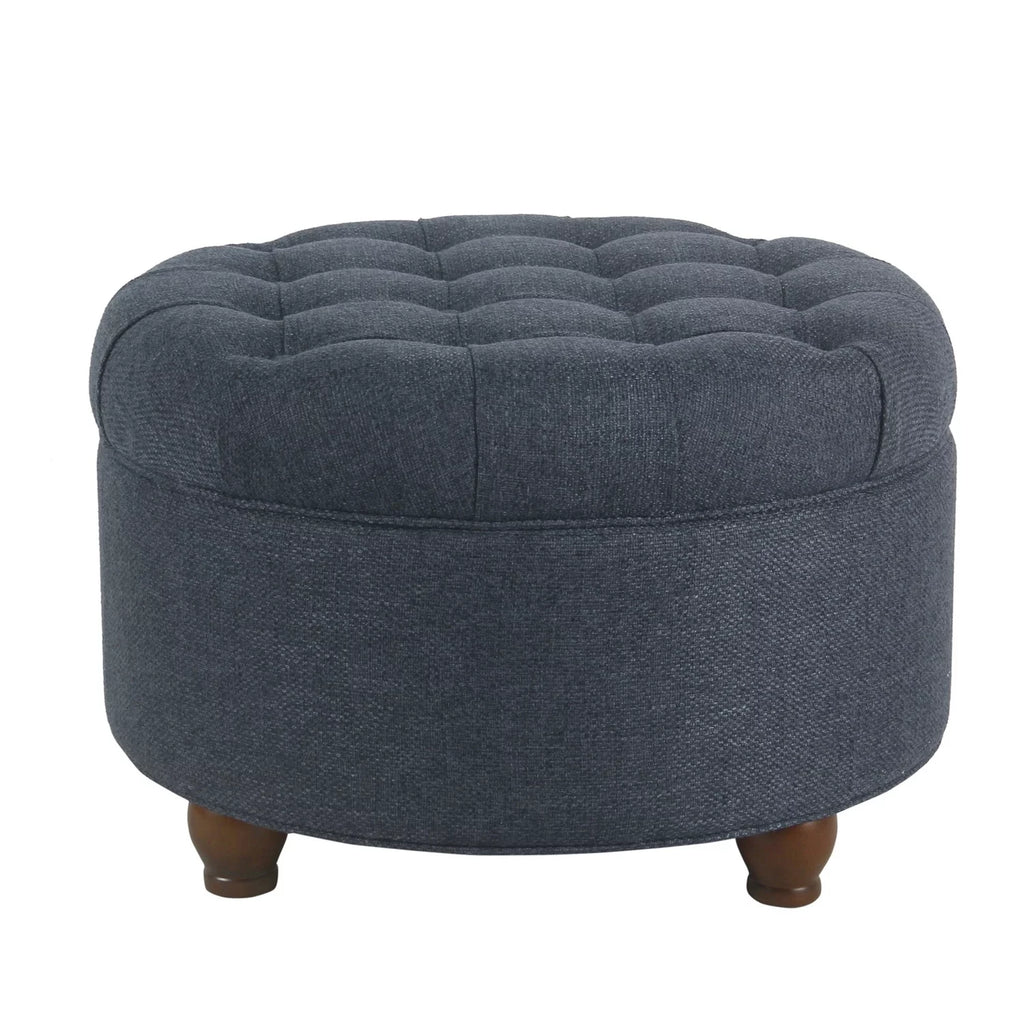 Fabric Upholstered Wooden Storage Ottoman S2428