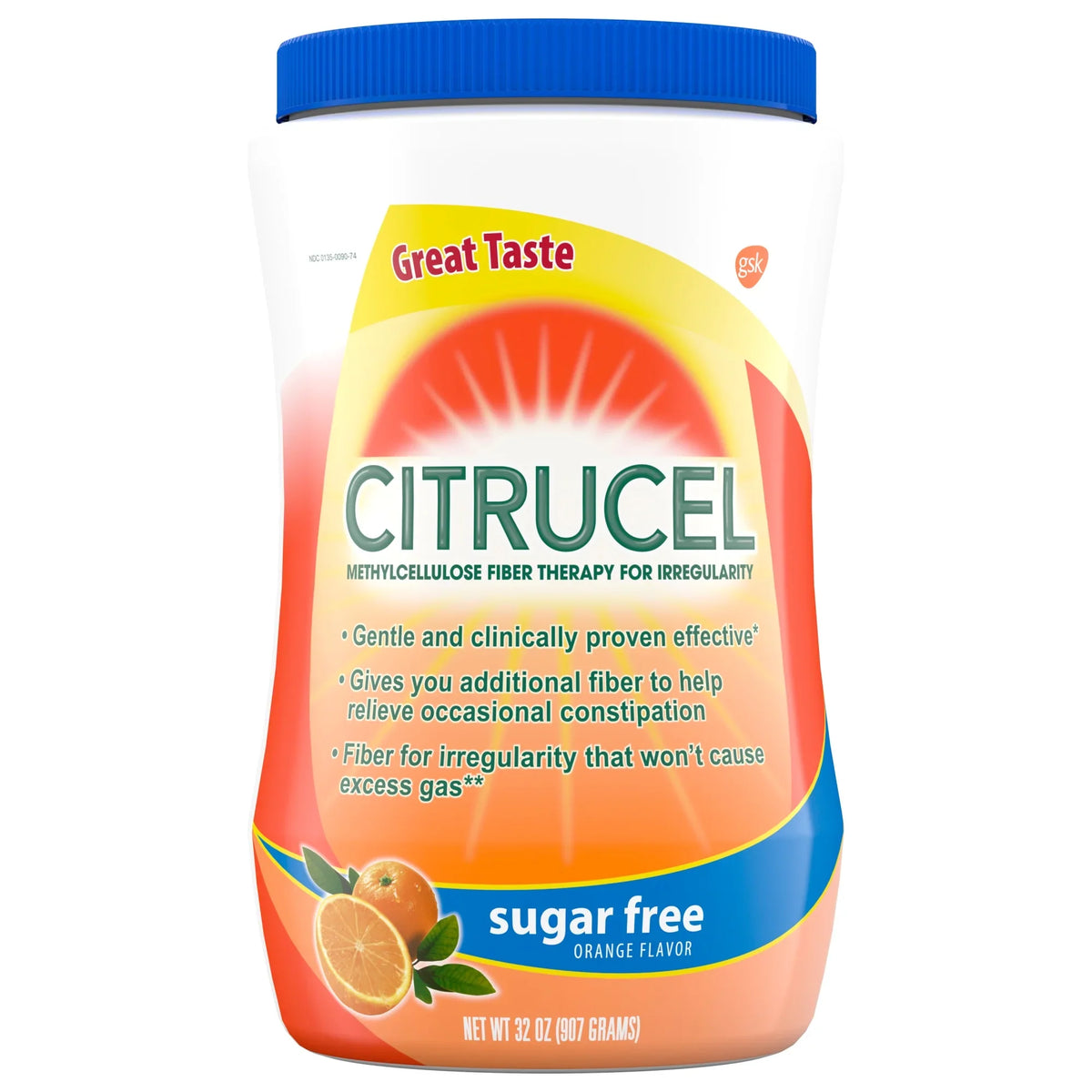 Sugar Free Fiber Powder Orange Flavor 32 Ounces Y340