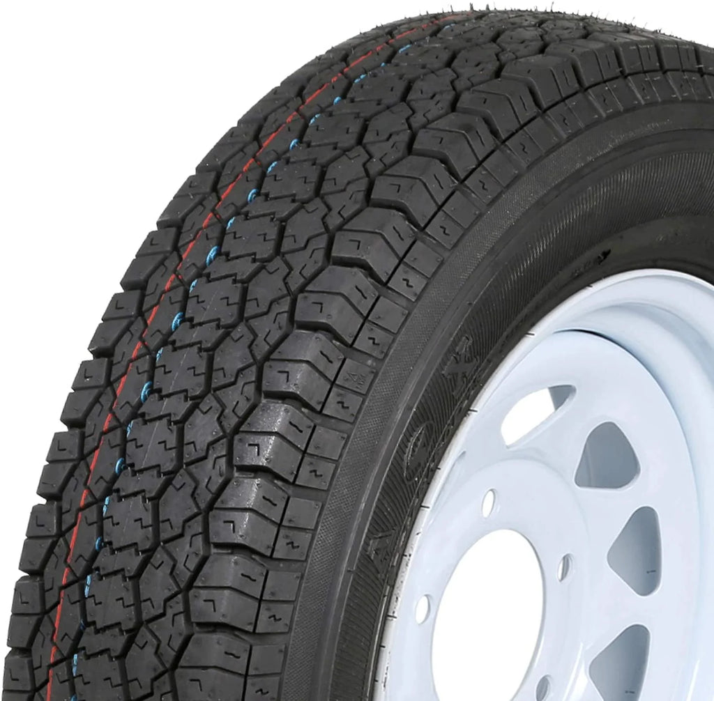 ST175/80D13 Trailer Tires with 13 White Wheel Set of 2 S505