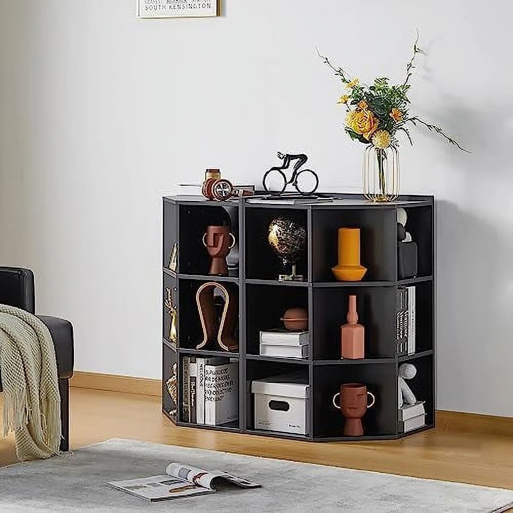 Wooden Corner Cabinet with USB and Outlets Y8282