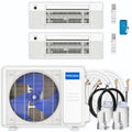 18,000 BTU 2 Zone Ceiling Cassette Ductless Air Conditioner and Heat Pump P72061
