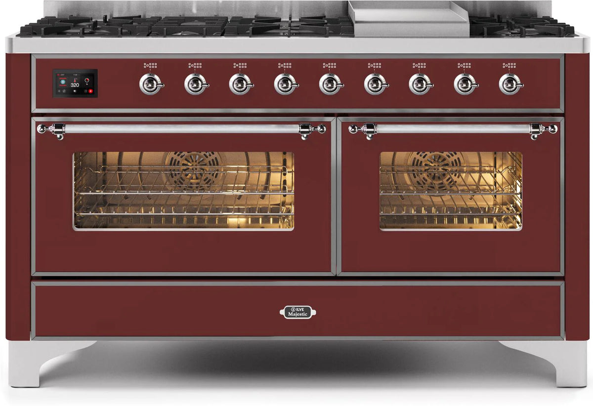 Burgundy Dual Fuel Natural Gas Range F897