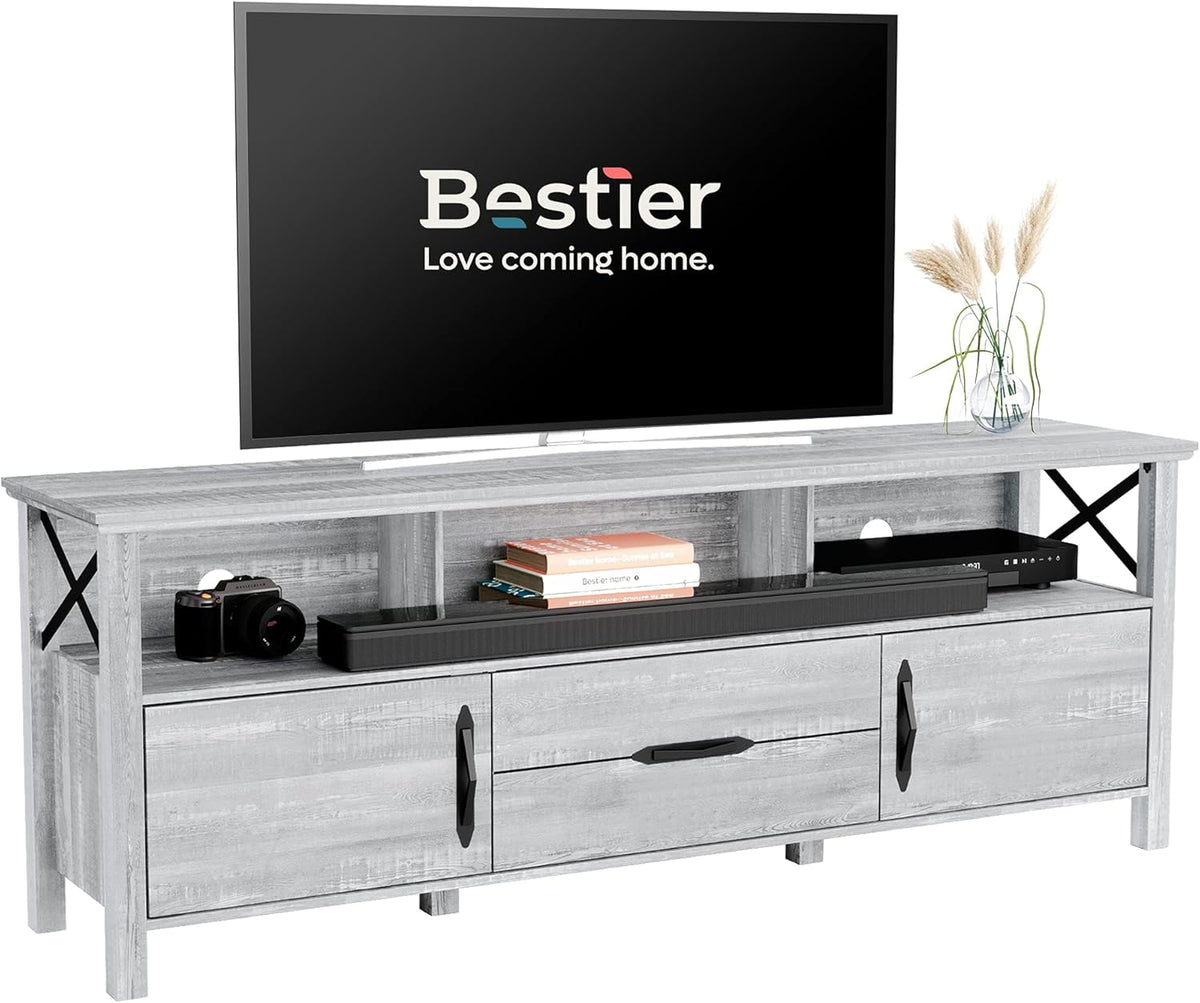 Rustic Brown TV Stand with Storage Drawers B830424