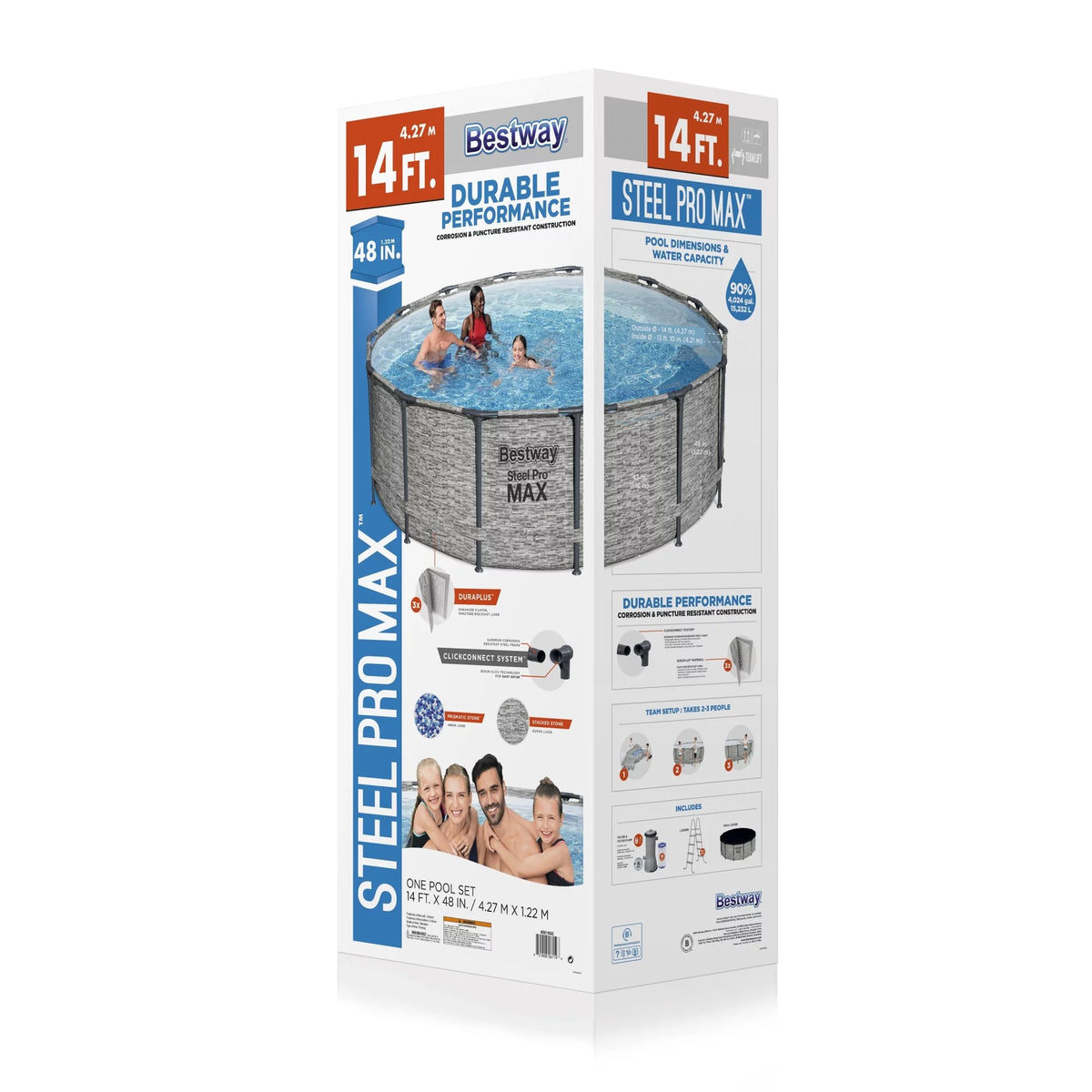 14' x 48 Round Above Ground Swimming Pool Set N564993