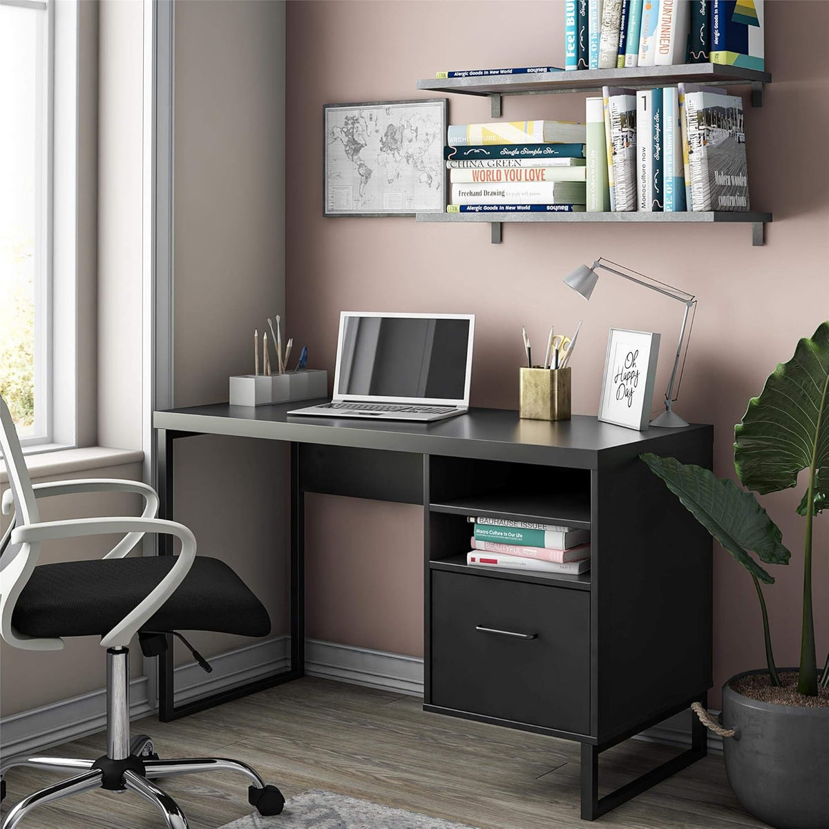 Black Computer Desk T739