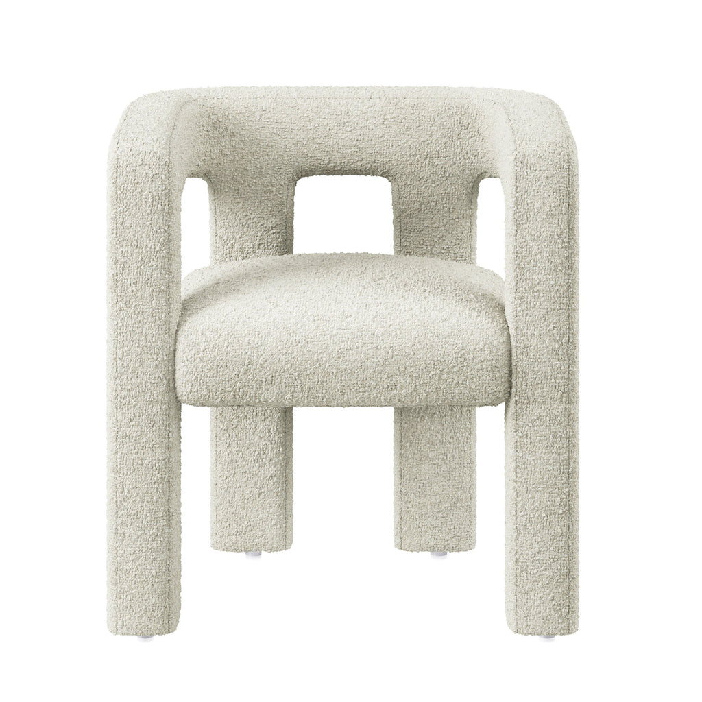 Cream Boucle Dining Chairs Set of 6 B969995