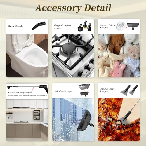 2500W Steam Cleaner with 16PCS Accessories Z82592