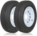 ST175/80D13 Trailer Tires with 13 White Wheel Set of 2 S505