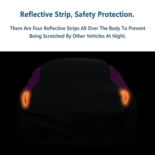 Waterproof All Weather Snowproof UV Protection Windproof Outdoor Full Car Cover, Universal Fit for Sedan, Blue P9174