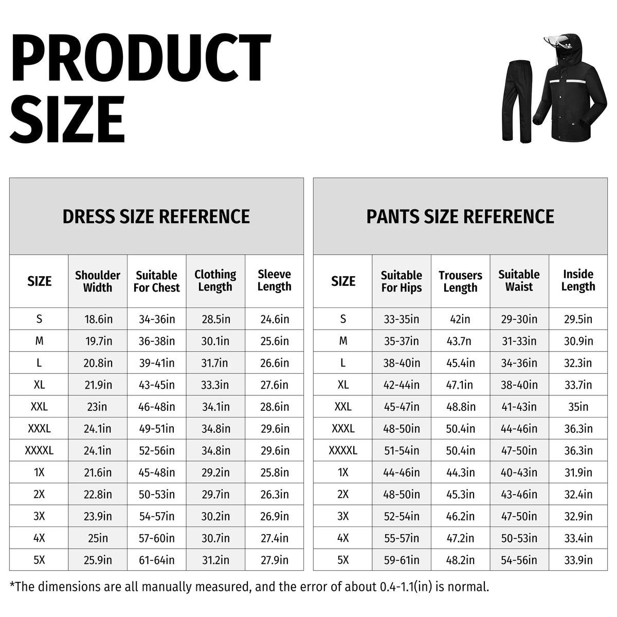 Waterproof Breathable Rain Suit Jacket & Trouser Q61755