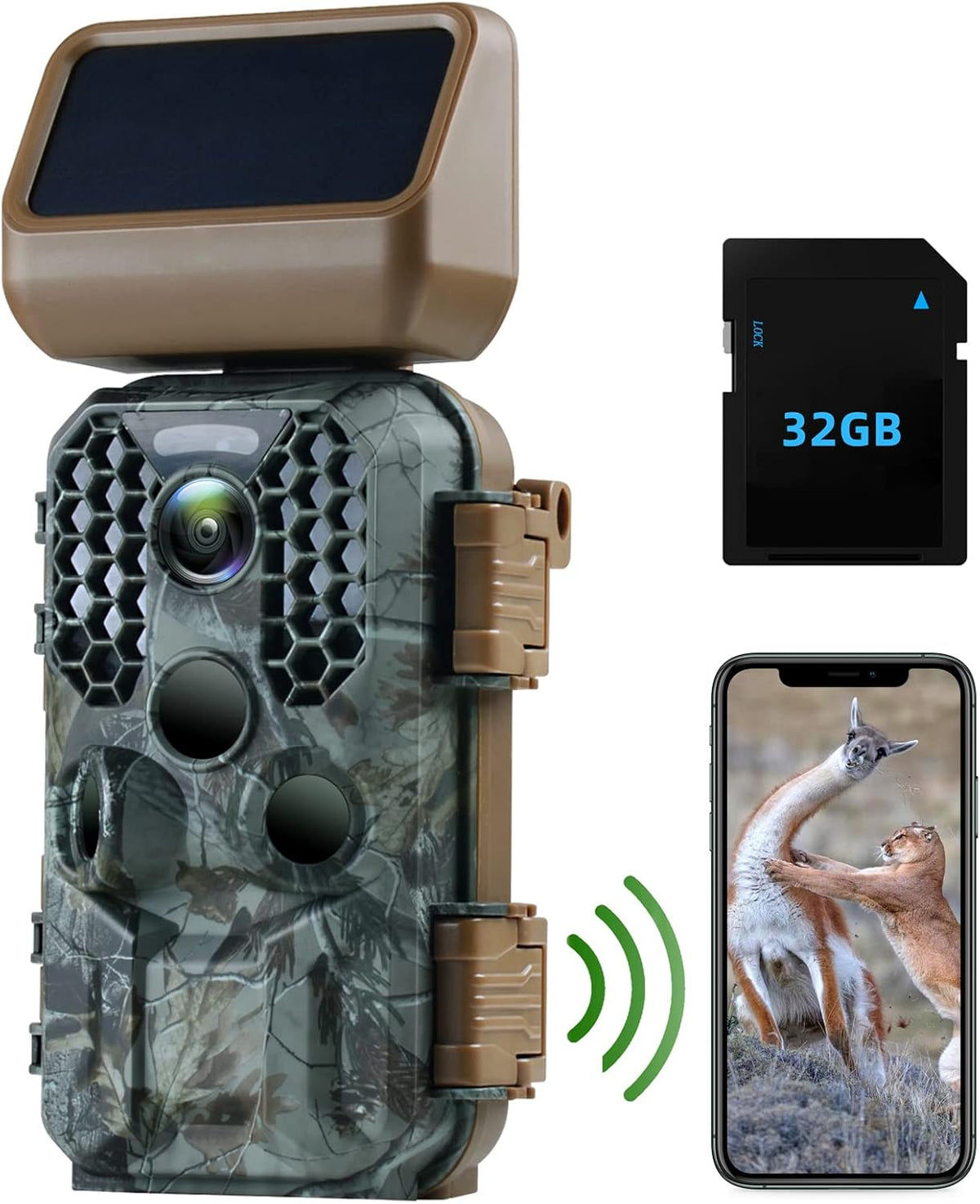 4K 30MP WiFi Bluetooth Trail Camera with Night Vision IP66 Waterproof H420