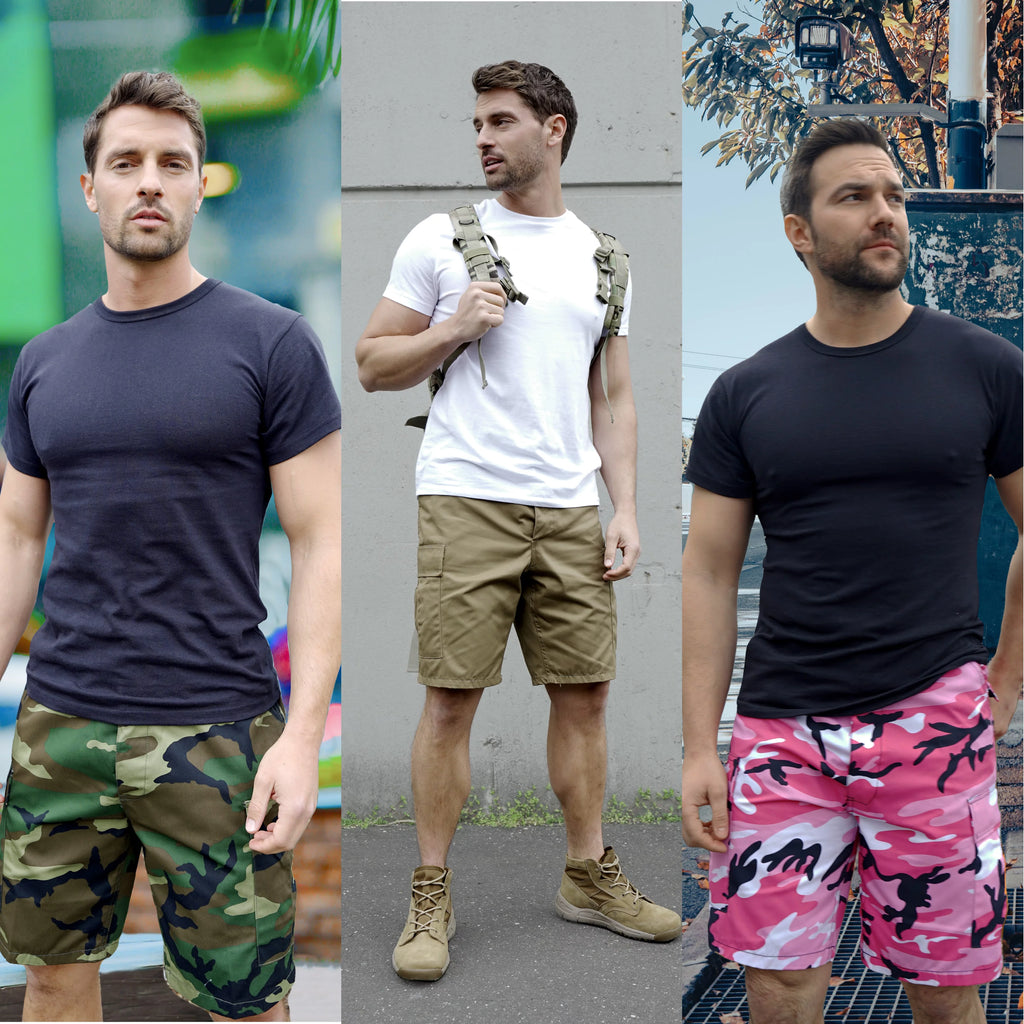 Khaki Cargo Shorts V816
