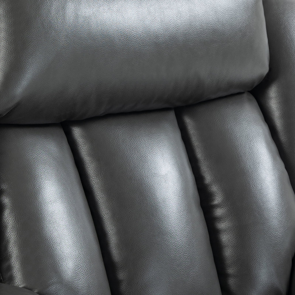 Gray Dual Motor Power Lift Recliner Chair with Massage J776387