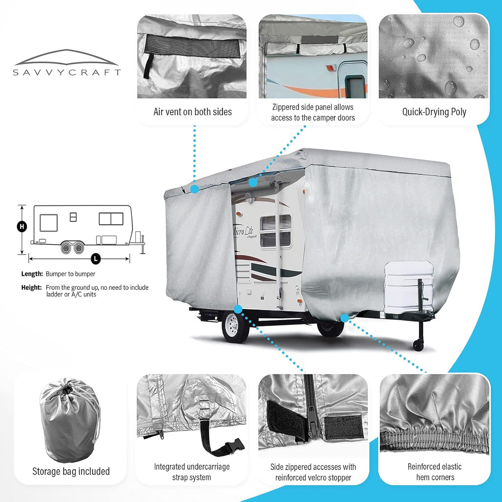 Travel Trailer RV Cover 14'-16'L Y109