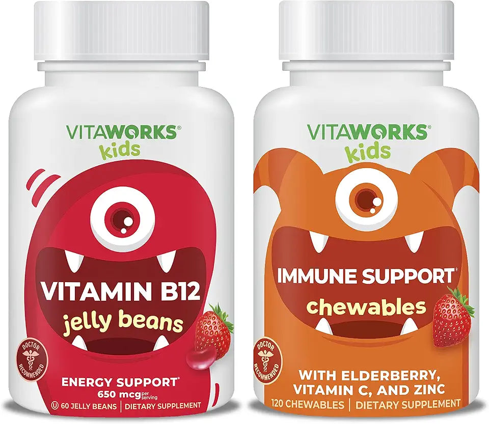 Kids Vitamin B12 Elderberry Zinc C Chewables I51563