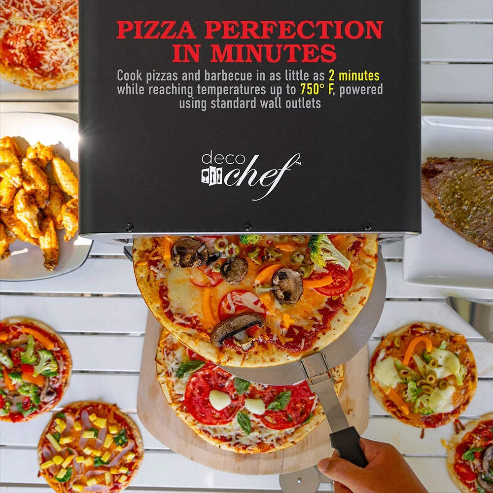 Electric Pizza Oven with 12-Inch Ceramic Stone and Grill I9244