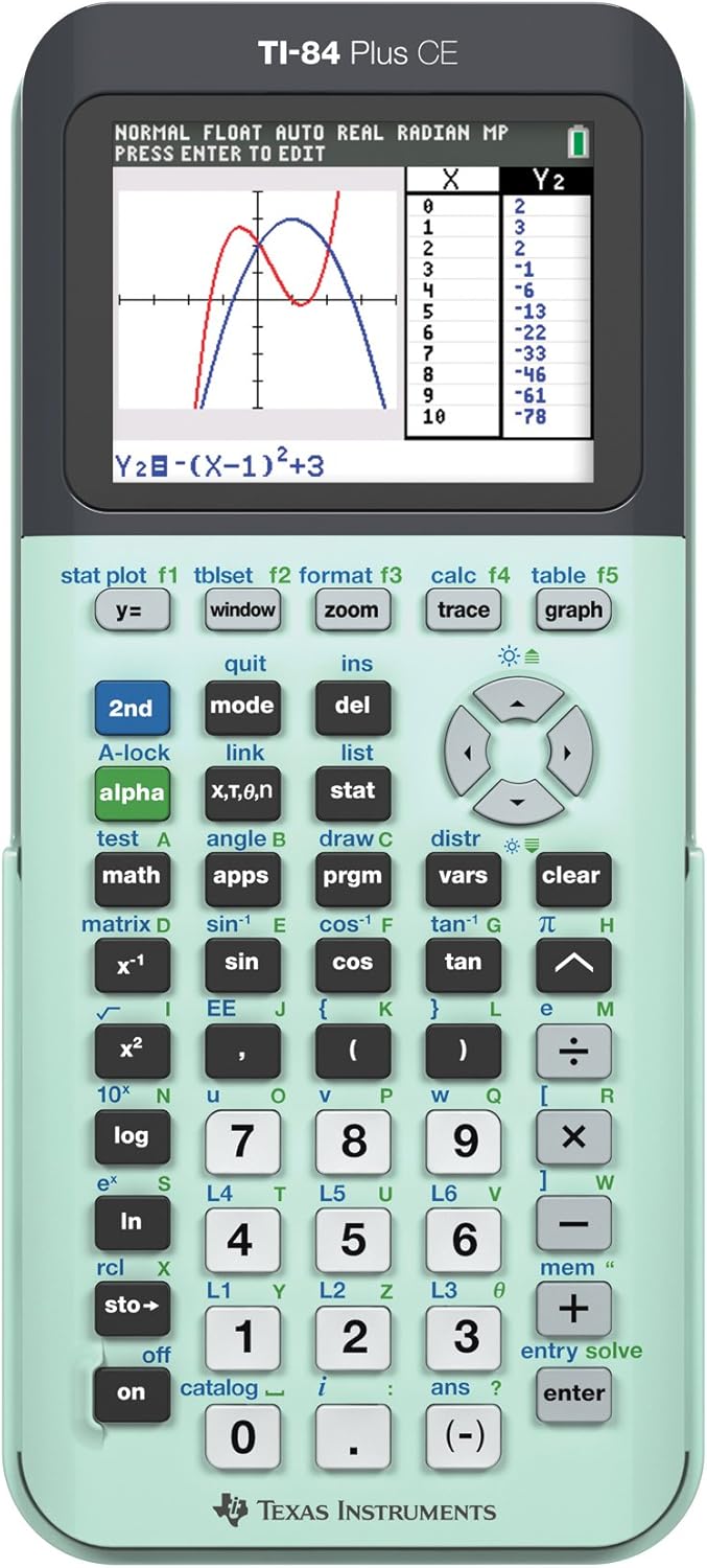Black 7.5 Inch Color Graphing Calculator T68245