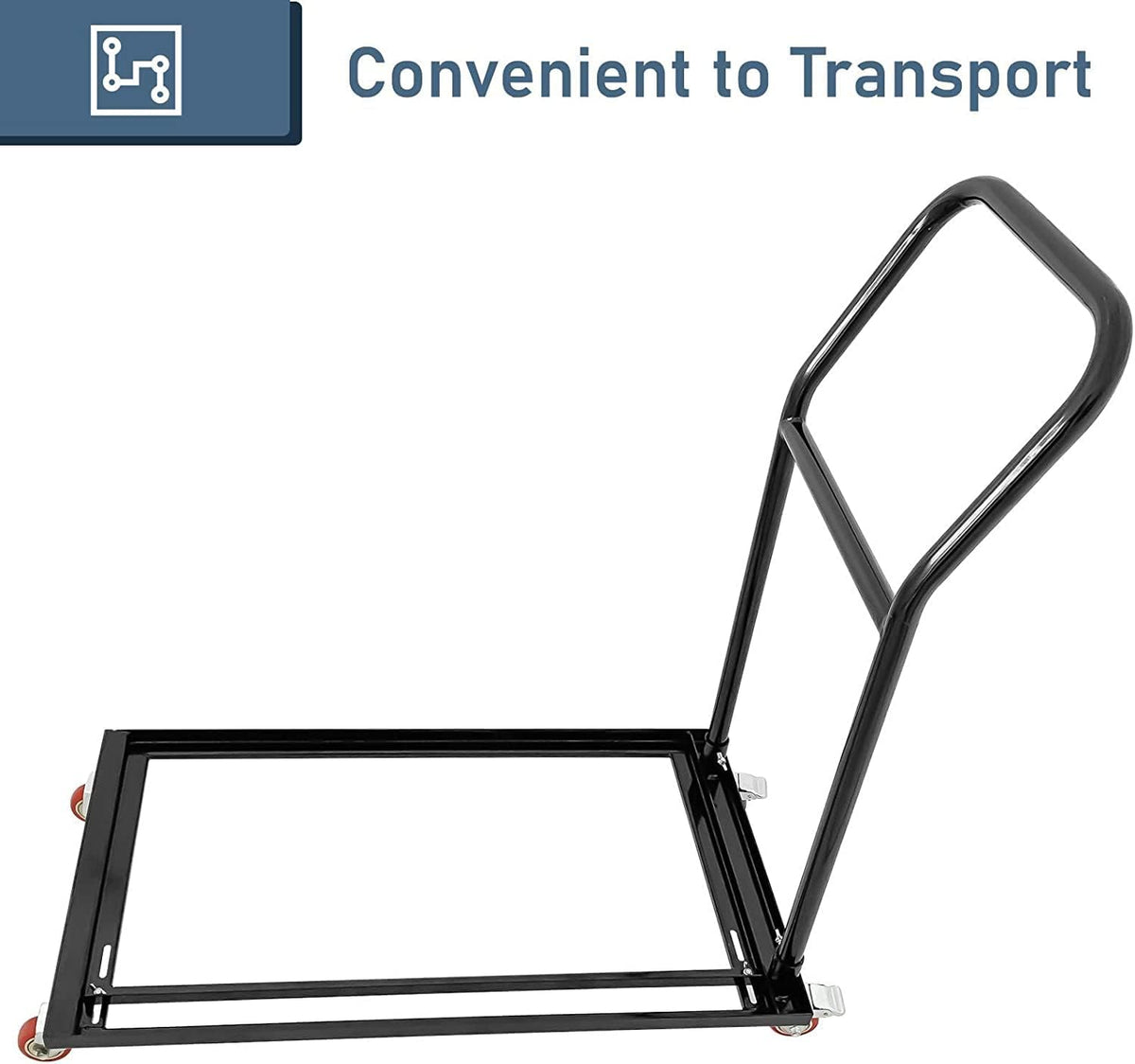 Black Folding Chair Dolly Steel Frame S8364
