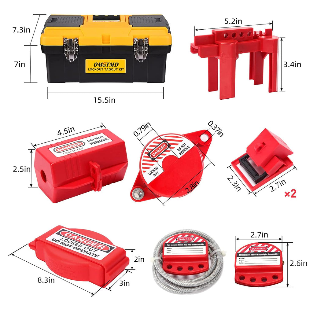Lockout Tagout Kit with 69 Component W534694