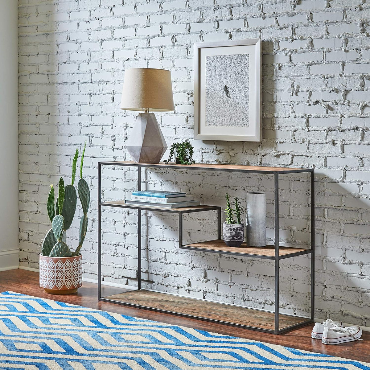 Mid-Century Modern Wood and Metal Bookcase W524
