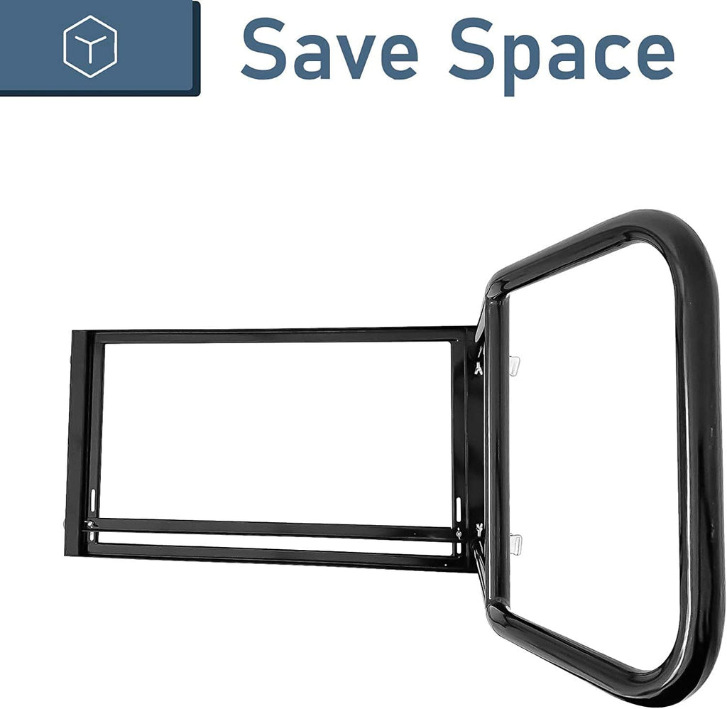 Black Folding Chair Dolly Steel Frame S8364