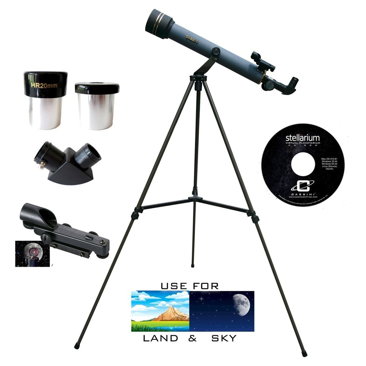 600mm x 50mm Refractor Telescope Y678
