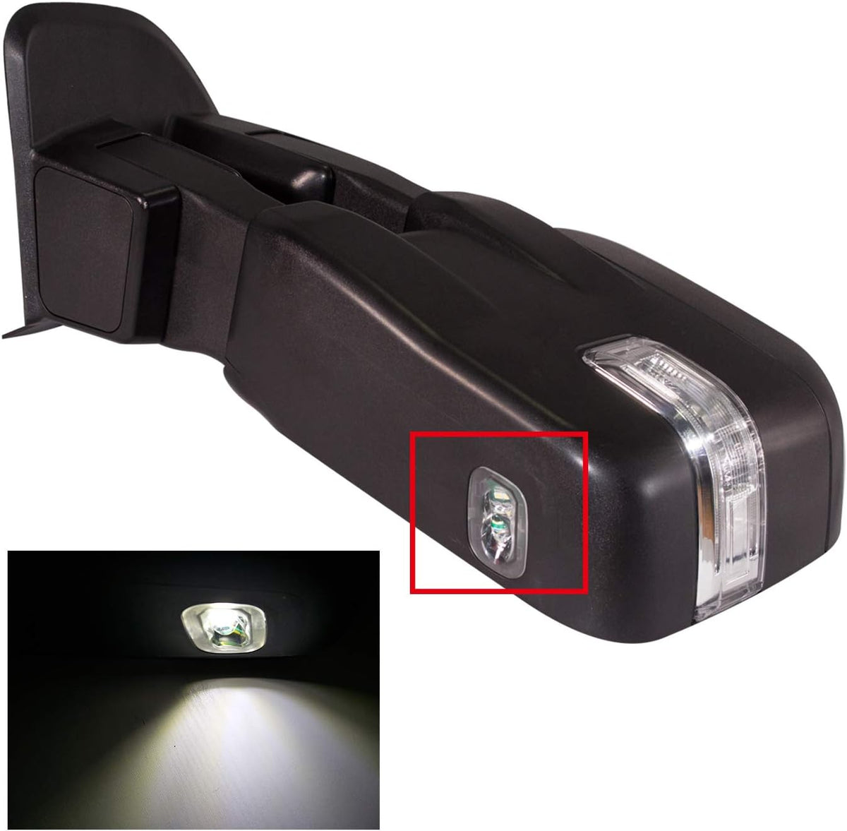 Black Power Heated Towing Mirrors V2243