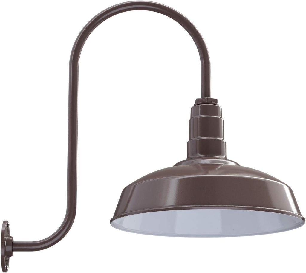 16 Dome Gooseneck Outdoor Wall Mounted Barn Light R9114