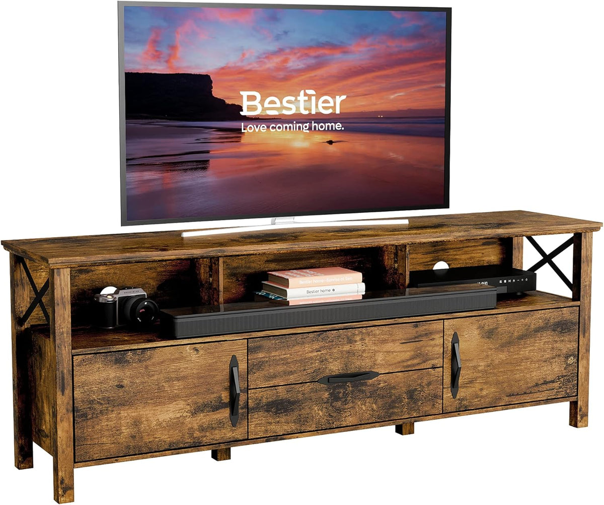 Rustic Brown TV Stand with Storage Drawers B830424