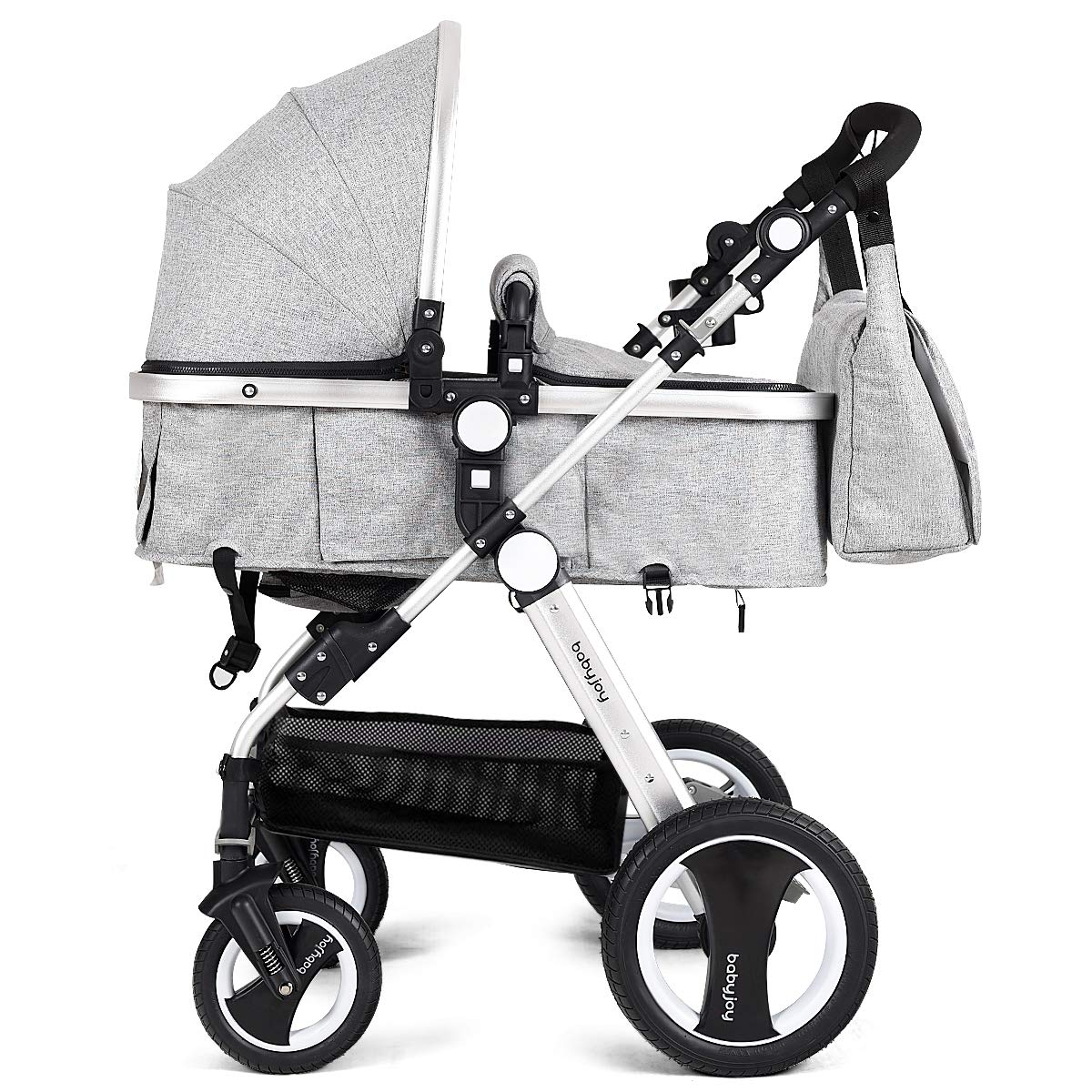 2-in-1 Convertible Bassinet Reclining Stroller W390