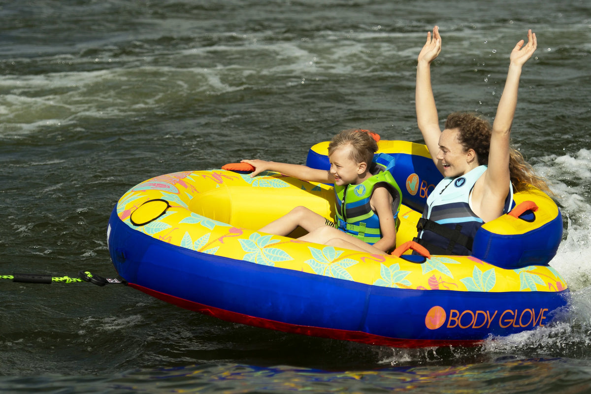 Yellow 2 Person Inflatable Towable Tube E42924