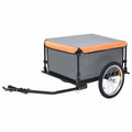 Bike Cargo Trailer Gray and Orange 143.3 lb G81846