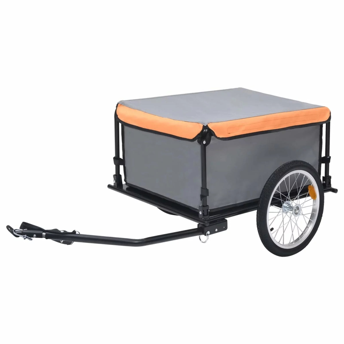 Bike Cargo Trailer Gray and Orange 143.3 lb G81846