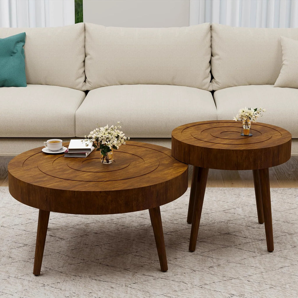 Round Nesting Coffee Table 2 Piece MDF O58995
