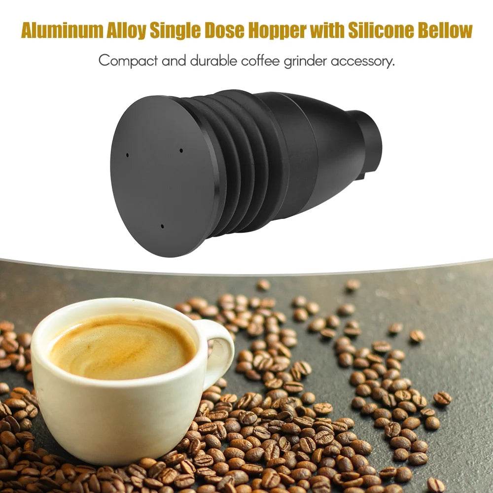 Aluminum Alloy Single Dose Hopper with Silicone Bellow Coffee Grinder Accessories J81161