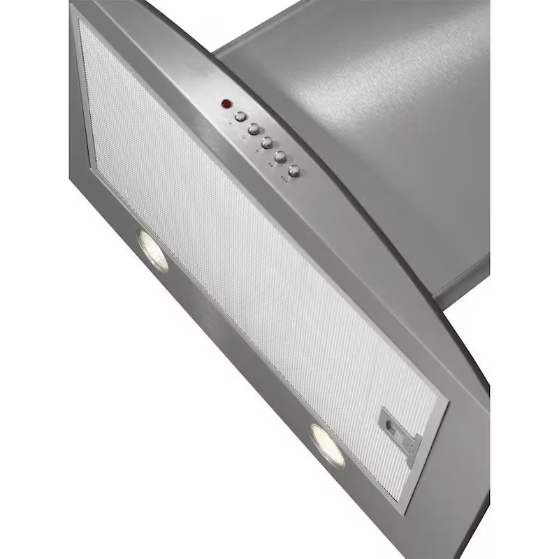 36 in. Convertible Wall Mount Chimney Range Hood in Stainless Steel with Glass Canopy G968