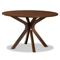 Walnut Round Wood Dining Table Y3109
