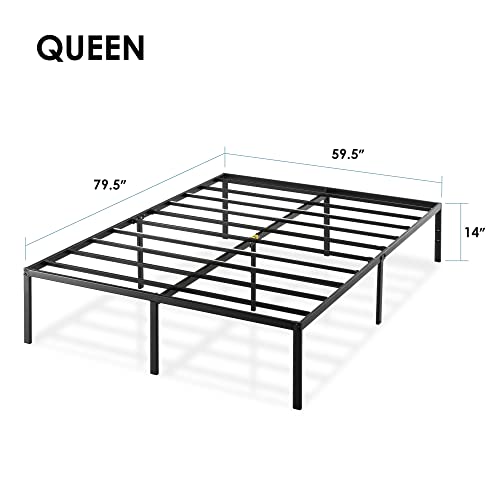 14 Inch White Metal Platform Bed Frame X121