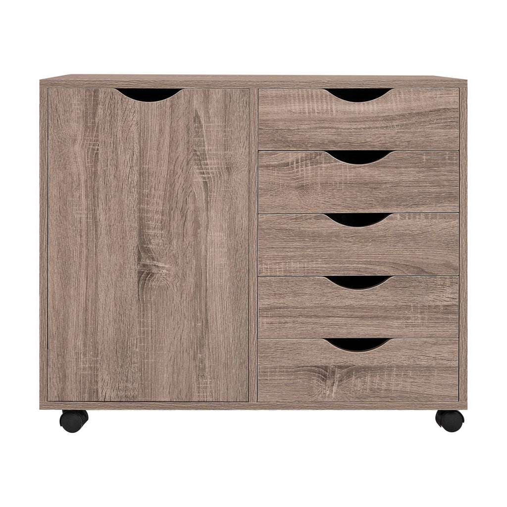White Wooden Mobile File Cabinet N6217