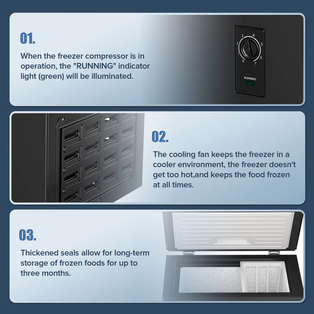 2.7 Cubic Feet White Compact Chest Freezer W91814